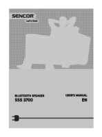 Sencor SSS 3700 - Owners manual 
